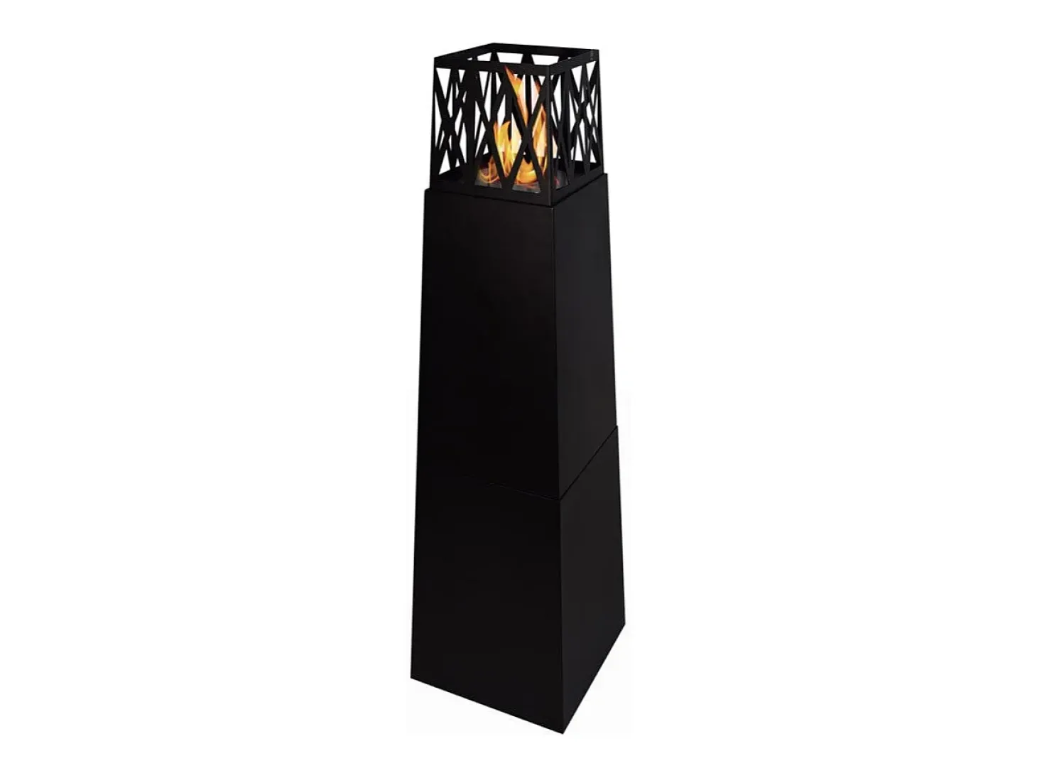 Chimenea de jardín de bioetanol para exterior Vulcano Nero 40x40x145 mm