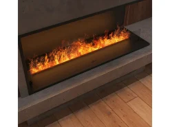 Chimenea de vapor de agua empotrada Corner R1200 con llama multicolor, efecto 3D y control mediante app, depósito de 2,4 l - 120 cm