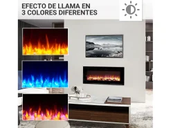 Chimenea eléctrica BALDERIA Fiamma 48 - Chimenea empotrable - Negro