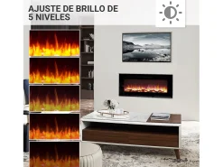 Chimenea eléctrica BALDERIA Fiamma 48 - Chimenea empotrable - Negro