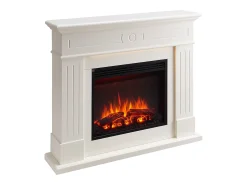 Chimenea eléctrica BALDERIA Leandros - Chimenea de pie - Blanca