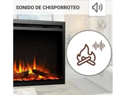 Chimenea eléctrica BALDERIA Atalanta 72 - Chimenea empotrable - Negro