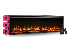 Chimenea eléctrica BALDERIA Atalanta 72 - Chimenea empotrable - Negro