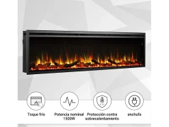 Chimenea eléctrica BALDERIA Atalanta 72 - Chimenea empotrable - Negro