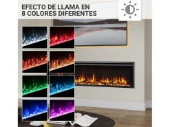 Chimenea eléctrica BALDERIA Atalanta 72 - Chimenea empotrable - Negro