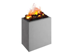 Chimenea eléctrica BALDERIA Ikarus - Chimenea de pie con efecto de llama Optmimyst, niebla - Aspecto de hormigón