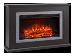 Chimenea eléctrica BALDERIA Xenia - Chimenea de pie, calefacción 2000 W - Roble oscuro