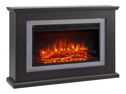 Chimenea eléctrica BALDERIA Xenia - Chimenea de pie, calefacción 2000 W - Roble oscuro
