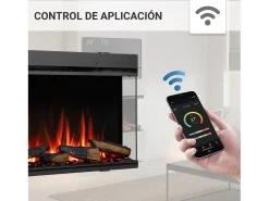 Chimenea eléctrica BALDERIA Athena smart 60 - Chimenea empotrable - Negro