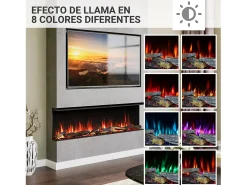 Chimenea eléctrica BALDERIA Athena smart 60 - Chimenea empotrable - Negro