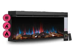 Chimenea eléctrica BALDERIA Athena smart 52 - Chimenea empotrable - Negro