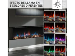 Chimenea eléctrica BALDERIA Athena smart 52 - Chimenea empotrable - Negro