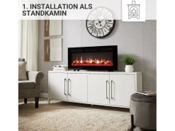 Chimenea eléctrica BALDERIA Leif 40 - 3 en 1 - negro