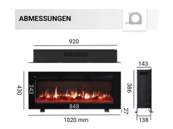 Chimenea eléctrica BALDERIA Leif 40 - 3 en 1 - negro