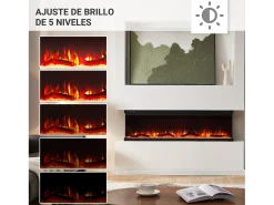 Chimenea eléctrica BALDERIA pure Orson 60 - Chimenea empotrable/de pared - Negro