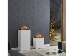 Chimenea eléctrica BALDERIA Ikarus - Columna de pie - Blanco, alta
