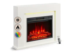 Chimenea eléctrica BALDERIA Finn Design - Chimenea de pie - Blanca