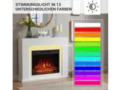 Chimenea eléctrica BALDERIA Finn Design - Chimenea de pie - Blanca