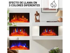 Chimenea eléctrica BALDERIA Ida ñ Chimenea de pared - Blanco