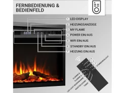 Chimenea eléctrica BALDERIA Atalanta 40 - Chimenea empotrable - Negro