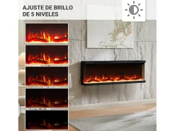 Chimenea eléctrica BALDERIA Orson 50 - Chimenea empotrable - Negro