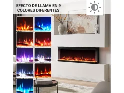 Chimenea eléctrica BALDERIA Orson 50 - Chimenea empotrable - Negro