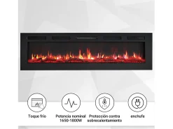 Chimenea eléctrica BALDERIA Leif 60 - 2 en 1 - negro