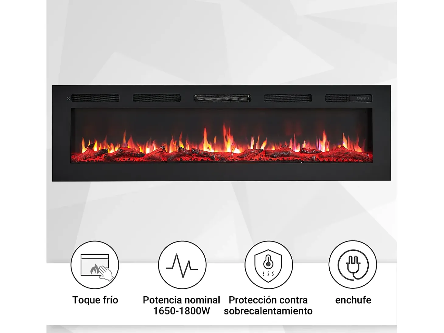 Chimenea eléctrica BALDERIA Leif 60 - 2 en 1 - negro