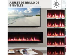 Chimenea eléctrica BALDERIA Leif 60 - 2 en 1 - negro
