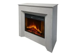 Chimenea eléctrica BELLINI efecto hormigón, fabricada en Italia, L96 x P35 x H96 cm.