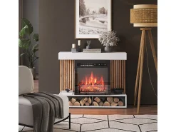 Chimenea eléctrica blanco 100x25x80 lynea