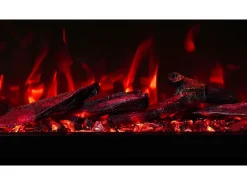 Chimenea eléctrica de 3 caras UNITY 183 - fuego premium, de pared o empotrada - 183x19x36 cm - LED decorativa con calefacción 900/1800W