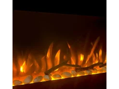 Chimenea eléctrica de pared DALLAS L127 x P 11 x H50