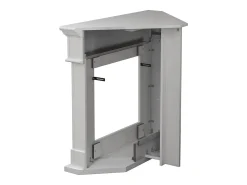 Chimenea eléctrica de pie de esquina blanca FORD (L110 x P63 x H102)