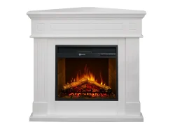 Chimenea eléctrica de pie de esquina blanca FORD (L110 x P63 x H102)