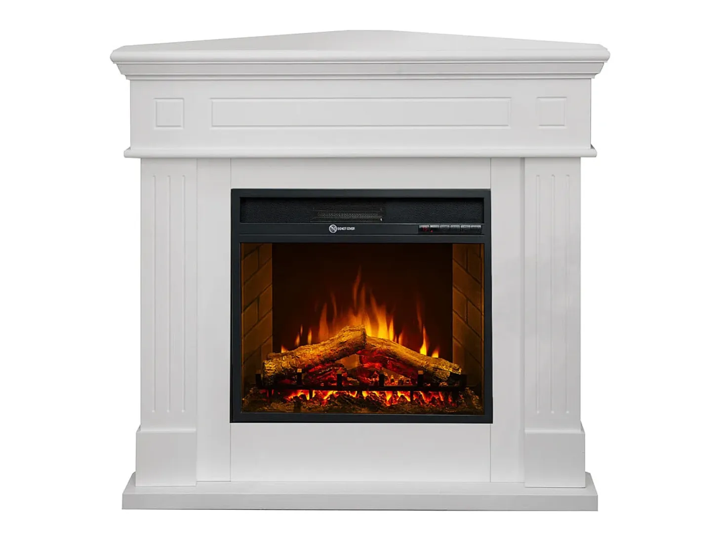 Chimenea eléctrica de pie de esquina blanca FORD (L110 x P63 x H102)