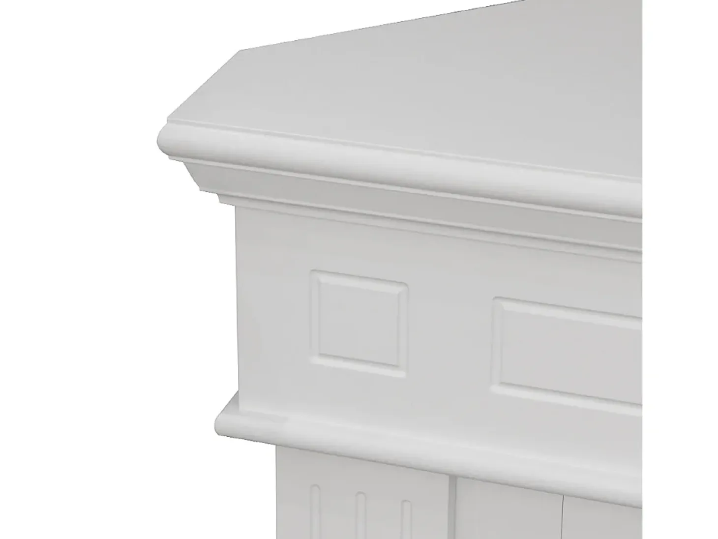 Chimenea eléctrica de pie de esquina blanca FORD (L110 x P63 x H102)
