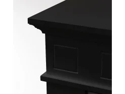Chimenea eléctrica de pie JEFFERSON en madera negra L 89,5 x H 90,5 x D 28