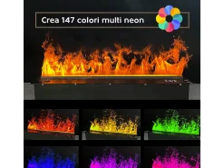 Chimenea eléctrica de vapor de agua con quemador integrado 3D APP 75 PRO-LINE