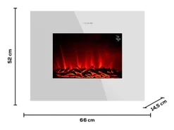 Chimenea eléctrica decorativa Ready Warm 2690 Flames Connected White Cecotec 2000W control vía App