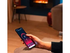 Chimenea eléctrica decorativa Ready Warm 2250 Curved Flames Connected Cecotec 2000W control vía App