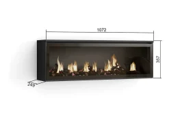 Chimenea eléctrica LED, 107x25x38cm, Salón - Comedor, Chimenea eléctrica, Negro
