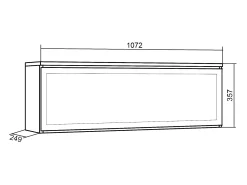 Chimenea eléctrica LED, 107x25x38cm, Salón - Comedor, Chimenea eléctrica, Cemento