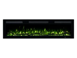 Chimenea eléctrica MONARCH 183 - fuego premium - de pared y empotrados - 183x13x35 cm - chimenea LED con calefacción 900/1800 W