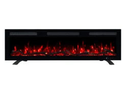 Chimenea eléctrica MONARCH 107 - fuego premium - de pared y empotrados - 107x13x35 cm - chimenea LED con calefacción 900/1800 W