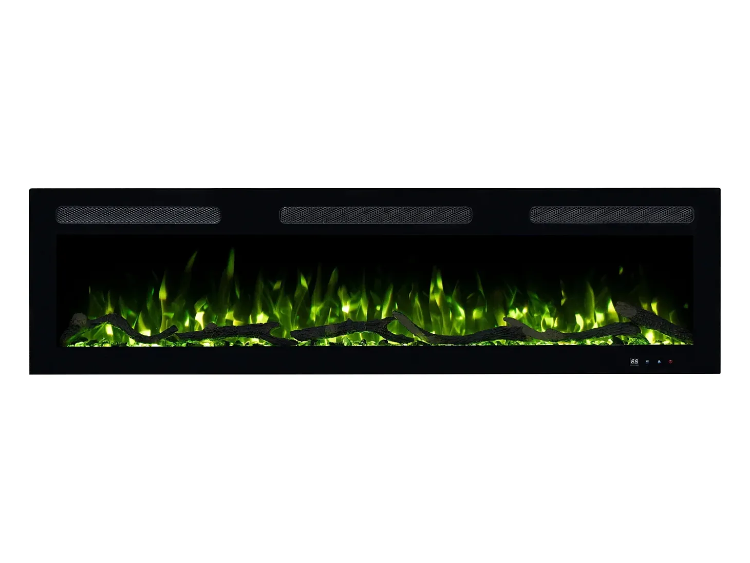 Chimenea eléctrica MONARCH 107 - fuego premium - de pared y empotrados - 107x13x35 cm - chimenea LED con calefacción 900/1800 W