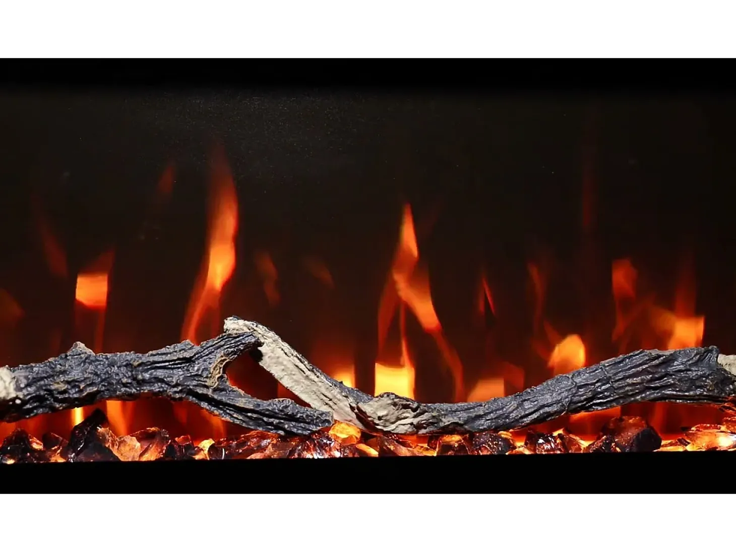 Chimenea eléctrica MONARCH 107 - fuego premium - de pared y empotrados - 107x13x35 cm - chimenea LED con calefacción 900/1800 W