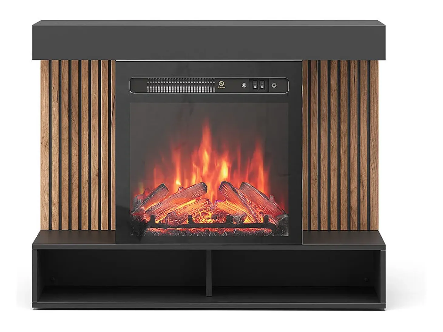 Chimenea eléctrica negro 100x25x80 lynea