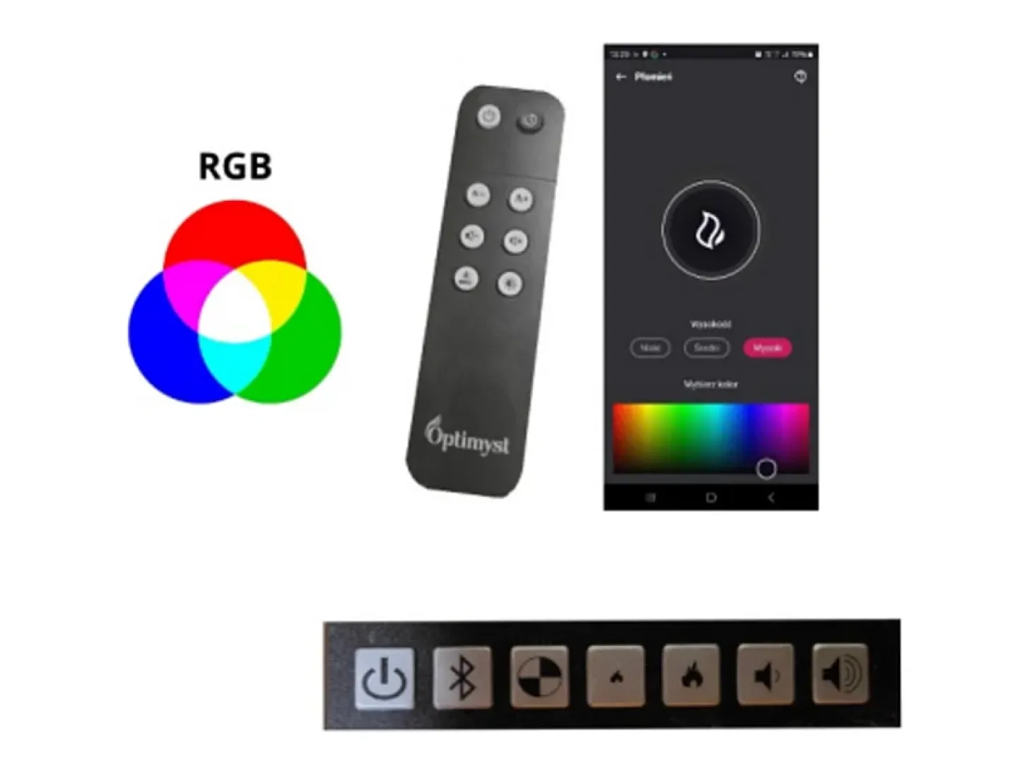 Chimenea vapor de agua empotrada Corner L1200 - Llama 3D multicolor, app, depósito 2,4 l, recarga automática - 120 cm