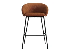 CHLOE-Silla de bar de tela terracota (x2)